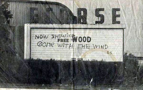 Ecorse Drive-In Theatre - Old Marquee Photo From Newspaper